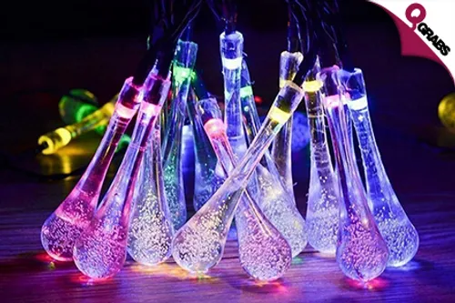 From QR79, Shine in Celebration with Solar-Powered Multicolor Waterdrop LED Lights! (Up to QR258 Value)